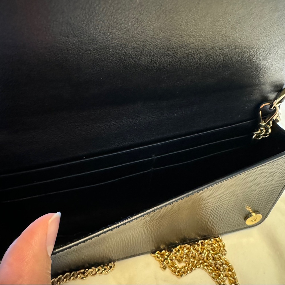 Prada Miniborse Black Vitello Move Leather Chain Cross Body Black Leather Gold - Picture 8 of 11